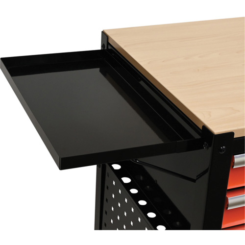 Utility Cart, 4 Drawers, Black/Orange Helyx Safety & Industrial Supplies