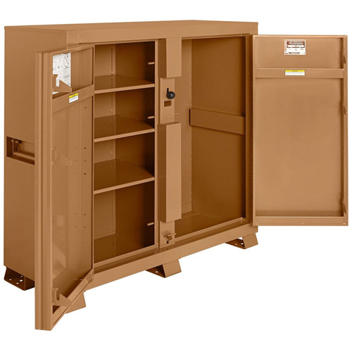 Model 111 Jobsite Cabinet with Padlock, Steel, 47.5 Cubic Feet, Tan Helyx Safety & Industrial Supplies