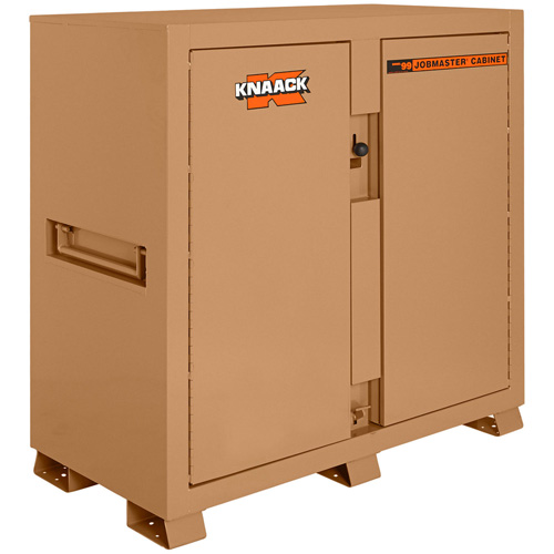 Model 99 Jobsite Cabinet with Double Doors & 2 Padlocks, Steel, 59.4 Cubic Feet, Tan Helyx Safety & Industrial Supplies