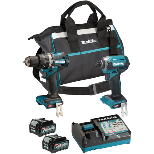 40Vmax XGT Brushless Cordless Impact Driver & Hammer Drill/Driver Tool Kit, Lithium-Ion, 40 V Helyx Safety & Industrial Supplies