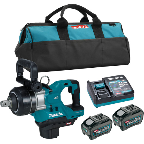 40Vmax XGT Brushless Short Anvil Impact Wrench Kit, 40 V, 1" Socket Helyx Safety & Industrial Supplies