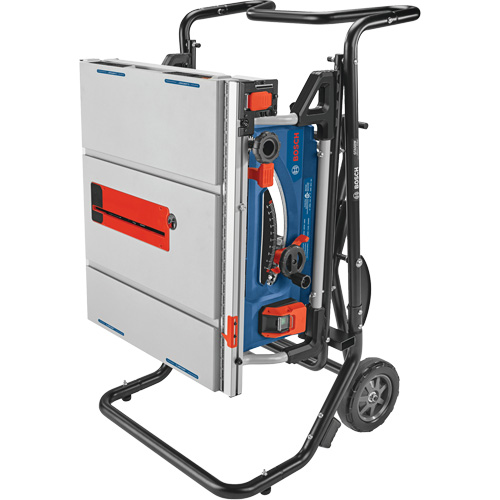 Scie &agrave; table de chantier avec support roulant Gravity-Rise, 120 V, 15 A, 3800 tr/min Helyx Safety & Industrial Supplies