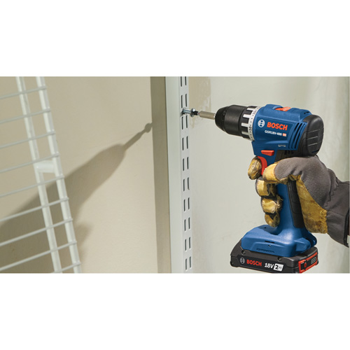 Compact Brushless Drill/Driver Kit, Lithium-Ion, 18 V, 1/2" Chuck, 400 in-lbs. Torque Helyx Safety & Industrial Supplies