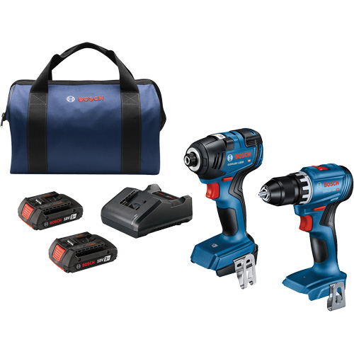 2-Tool Combo Kit, Lithium-Ion, 18 V Helyx Safety & Industrial Supplies