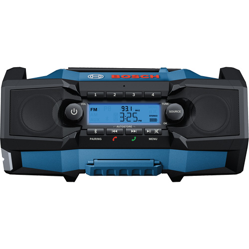 Radio de chantier compacte avec Bluetooth 5.0, Lithium-ion, 18 V Helyx Safety & Industrial Supplies