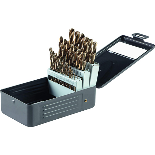 Gold Oxide Drill Bit Set, 29 Pieces, High Speed Steel Helyx Safety & Industrial Supplies