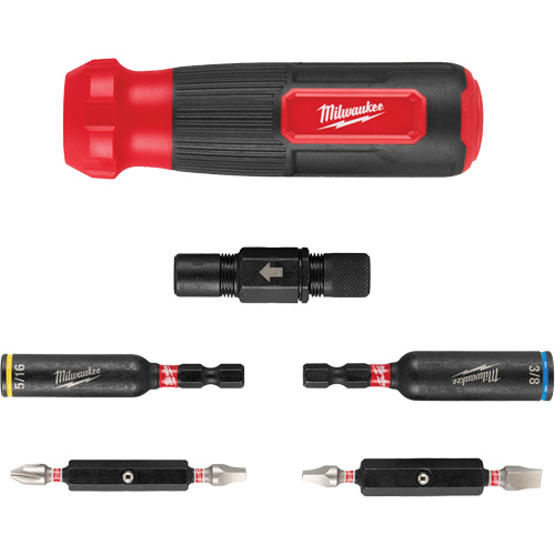 8-IN-1 Multi-Bit & Nut Driver with SHOCKWAVE Impact Duty Bits & Nut Drivers, 8-1/3" L, Cushion Grip Handle Helyx Safety & Industrial Supplies