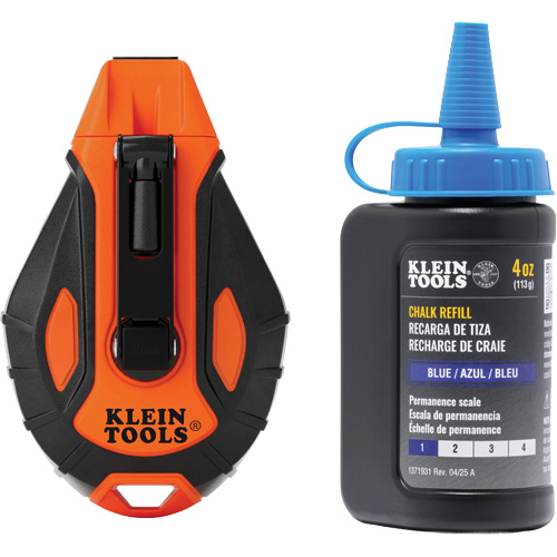 Smooth Retractable Chalk Reel with Chalk Refill Helyx Safety & Industrial Supplies