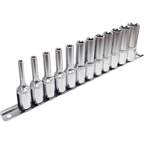 Jeu de douilles externes Torx, 12 Mcx, Prise de 3/8", Profond Helyx Safety & Industrial Supplies