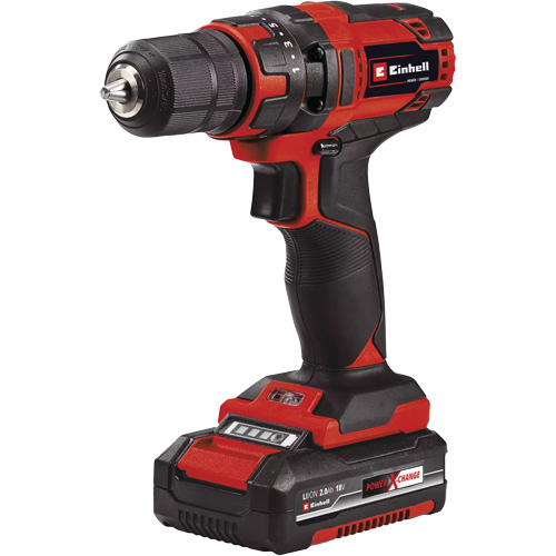 Cordless Drill/Driver Kit, Lithium-Ion, 18 V, 3/8" Chuck, 310 in-lbs Torque Helyx Safety & Industrial Supplies