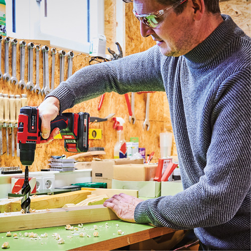 Cordless Drill/Driver Kit, Lithium-Ion, 18 V, 3/8" Chuck, 354 in-lbs Torque Helyx Safety & Industrial Supplies