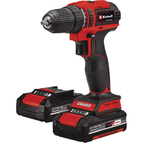 Cordless Drill/Driver Kit, Lithium-Ion, 18 V, 3/8" Chuck, 354 in-lbs Torque Helyx Safety & Industrial Supplies