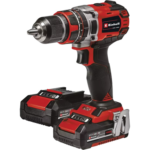 Professional Cordless Hammer Drill/Driver Kit, 1/2" Chuck, 18 V Helyx Safety & Industrial Supplies