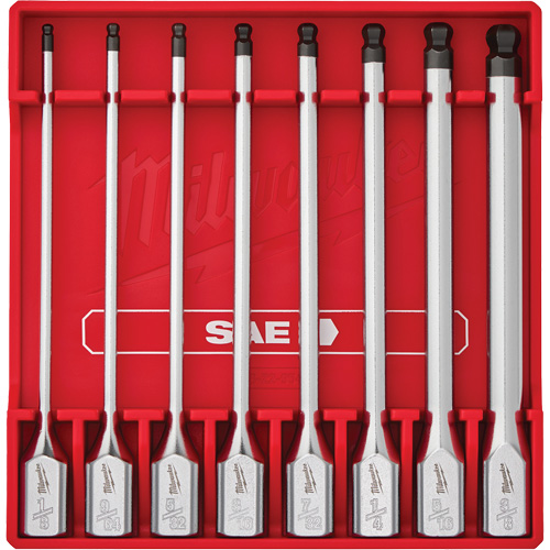 Long SAE Bit Socket Set, Hex Ball, 3/8" Drive, 8 Pcs Helyx Safety & Industrial Supplies
