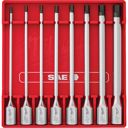 Long SAE Bit Socket Set, Hex, 3/8" Drive, 8 Pcs Helyx Safety & Industrial Supplies