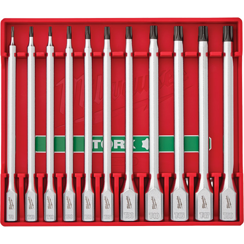 Long Bit Socket Set, Torx&reg;, 1/4"/3/8" Drive, 11 Pcs Helyx Safety & Industrial Supplies