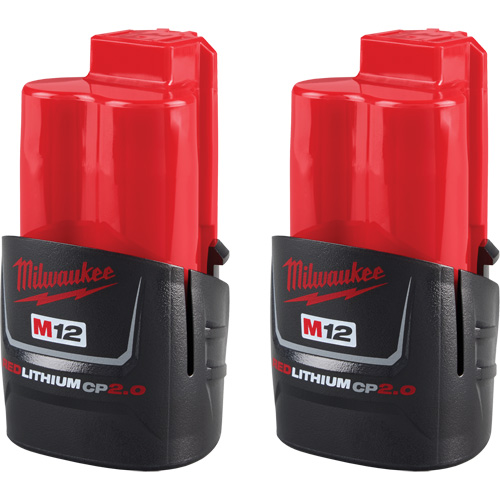 Batteries compactes M12 REDLITHIUM CP2.0, Lithium-ion, 12 V, 2 Ah Helyx Safety & Industrial Supplies