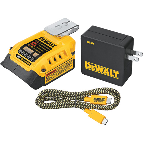 Trousse de recharge USB MAX*/FLEXVOLT 5 A, 20 V, Lithium-ion Helyx Safety & Industrial Supplies