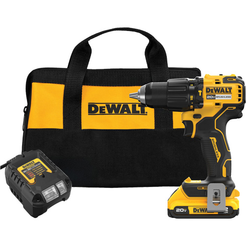 MAX* Brushless Cordless Hammer Drill Kit, Lithium-Ion, 20 V, 1/2" Chuck Helyx Safety & Industrial Supplies