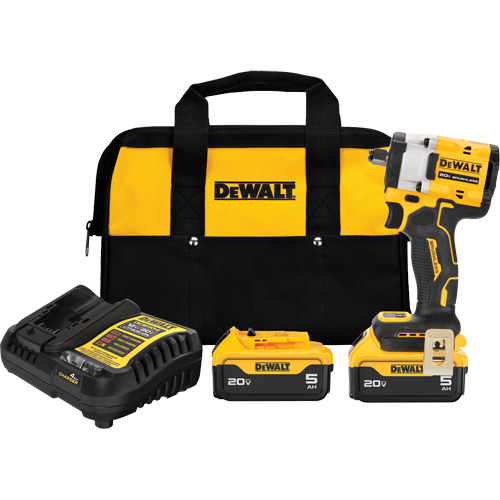 ATOMIC MAX* Cordless Impact Wrench With Hog Ring Anvil Kit, 20 V, 1/2" Socket Helyx Safety & Industrial Supplies