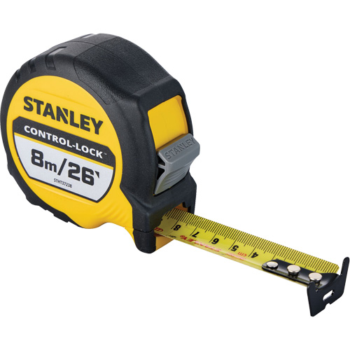 Ruban &agrave; mesurer CONTROL-LOCK, 25 mm x 26'/8 m, Marques de goujon Imp&eacute;rial & m&eacute;trique Helyx Safety & Industrial Supplies