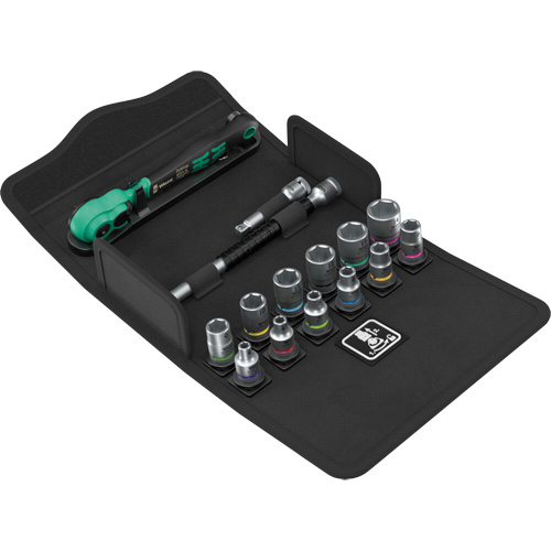 Jeu de cl&eacute; &agrave; cliquet SA 13 Zyklop Comfort avec levier dinversion, 15 Mcx, Prise de 1/4" Helyx Safety & Industrial Supplies