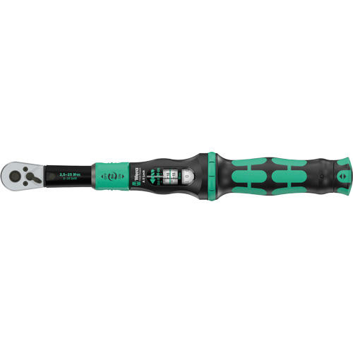 Adjustable Click-Torque Lock A 5 Torque Wrench with Torque Lock Function, Click, 1/4" Square Drive, 1 - 18 lbf. Ft Helyx Safety & Industrial Supplies