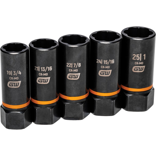 Jeu de douilles d'extraction Bolt Biter, 5 Mcx, Chocs, Prise de 1/2", Profond Helyx Safety & Industrial Supplies