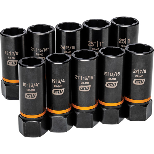 Jeu de douilles d'extraction Bolt Biter, 10 Mcx, Chocs, Prise de 1/2", Profond Helyx Safety & Industrial Supplies