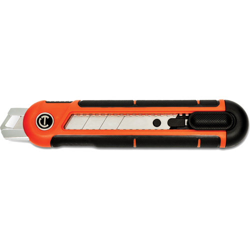 Couteau r&eacute;tractable &agrave; lame cassable de 25 mm, Acier, Prise en Plastique Helyx Safety & Industrial Supplies