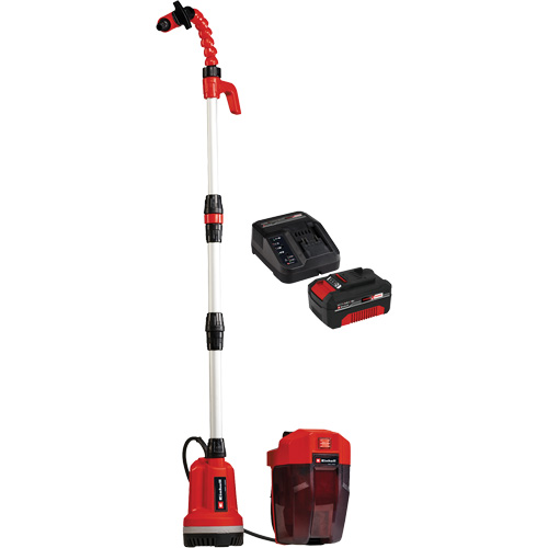Cordless Clean Water Rain Barrel Pump with 4Ah Battery & Charger Starter Kit, 18 V, 792.5 GPH Helyx Safety & Industrial Supplies