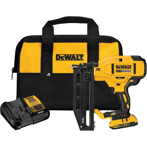 Ensemble de cloueuse droite sans fil pour la finition de cal 16 XR, 20 V, Lithium-ion Helyx Safety & Industrial Supplies