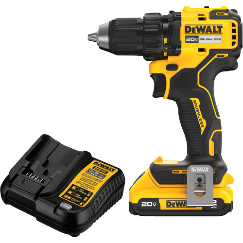 Ensemble de perceuse-visseuse sans fil et sans balai, Lithium-ion, 20 V, Mandrin 1/2" Helyx Safety & Industrial Supplies