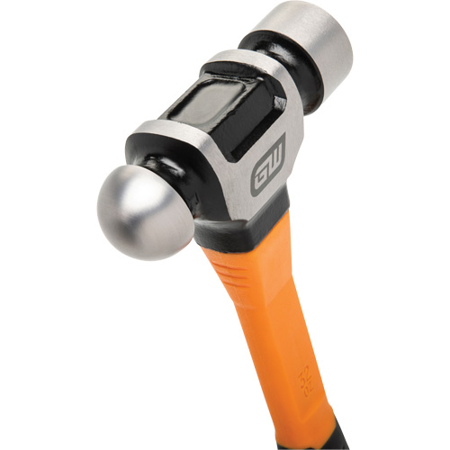 Ball Pein Hammer, 32 oz. Head Weight, Plain/Polished Face, Fibreglass Handle Helyx Safety & Industrial Supplies