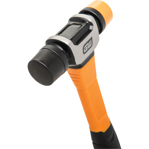 Soft Face Hammer, 16 oz. Head Weight, Plain Face, Solid Steel Handle, 12-1/4" L Helyx Safety & Industrial Supplies