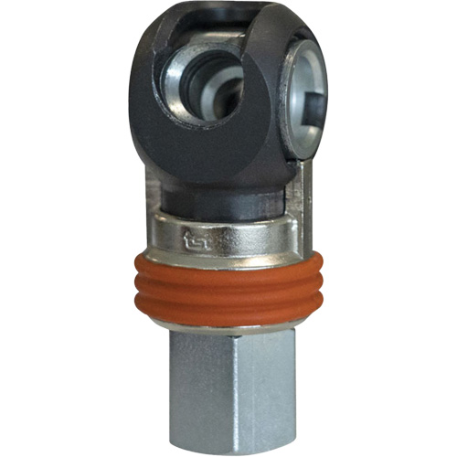 TOPQUIK SC Industrial Swing Quick Coupler, Nickel-Plated Steel, 3/8", Female NPT, 360 PSI Helyx Safety & Industrial Supplies