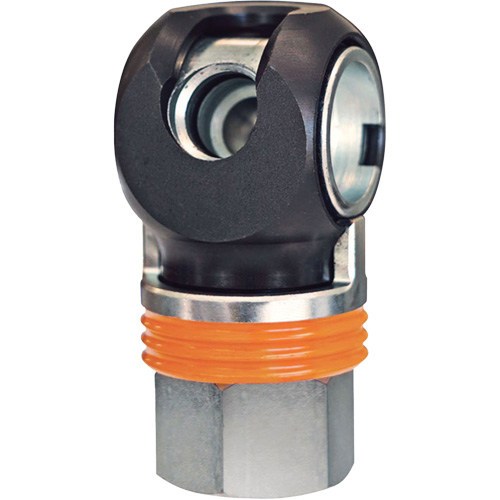 TOPQUIK SC Industrial Quick Coupler, Nickel-Plated Steel, 1/2", Female NPT, 359 PSI Helyx Safety & Industrial Supplies