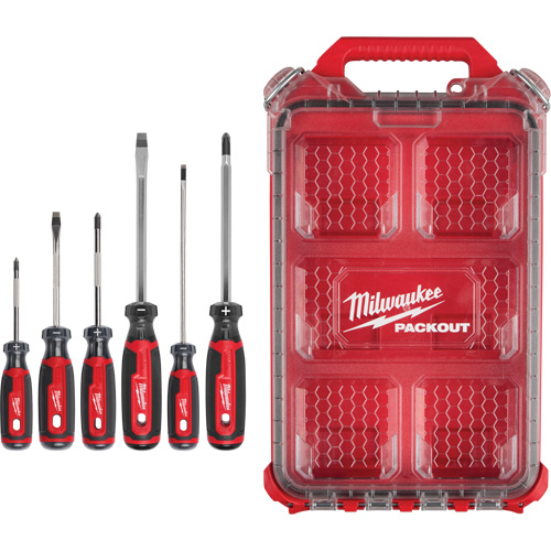 Ensemble de tournevis &agrave; prise coussin&eacute;e avec organisateur compact &agrave; profil bas PACKOUT, 6 m Helyx Safety & Industrial Supplies