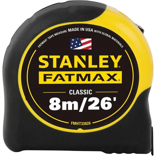 Ruban &agrave; mesurer FATMAX, 1-1/4" x 26'/8 m, Marques de goujon Imp&eacute;rial & m&eacute;trique Helyx Safety & Industrial Supplies