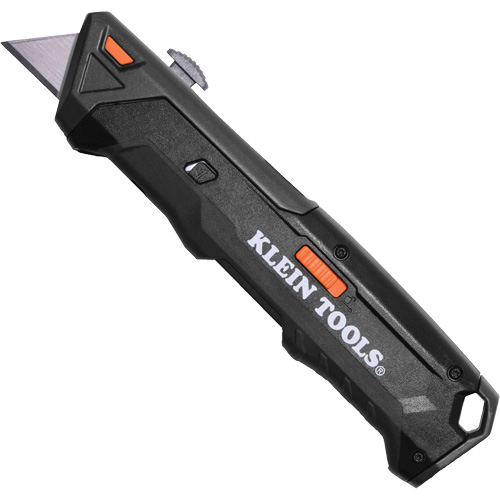 Couteau r&eacute;tractable &agrave; chargement automatique avec magasin de lames double face, Acier, Prise en Plastique Helyx Safety & Industrial Supplies
