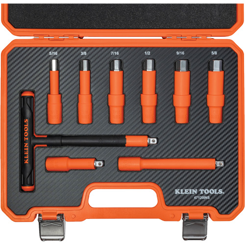 Insulated T-Handle & Hex Bit Set with Case, 1000 V, 9 Pcs Helyx Safety & Industrial Supplies