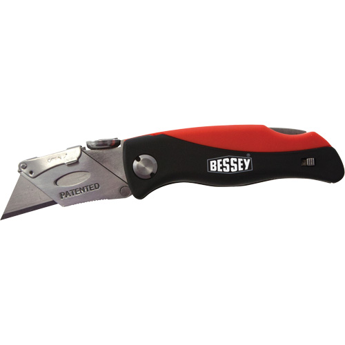 Folding Utility Knife, 2-3/8" Blade, Plastic/Cushion Handle Helyx Safety & Industrial Supplies