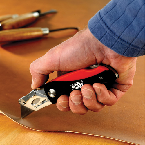 Folding Utility Knife, 2-3/8" Blade, Plastic/Cushion Handle Helyx Safety & Industrial Supplies