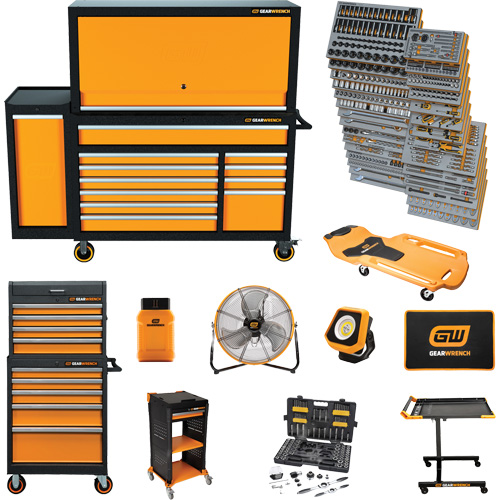 Jeu d'outils pour maître m&eacute;canicien MEGAMOD dans des plateaux en mousse modulaire de premi&egrave;re qualit&eacute; avec rangement pour les outils et l&eacute;quipement datelier, 1331 morcea Helyx Safety & Industrial Supplies