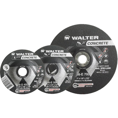 Depressed Centre Grinding Wheels - Concrete Type 27, 4-1/2" x 1/4", 7/8" Arbor, Type 27 Helyx Safety & Industrial Supplies