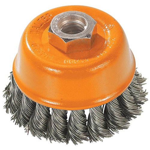 Knot-Twisted Wire Cup Brush, 3" Dia. x M14 Arbor Helyx Safety & Industrial Supplies