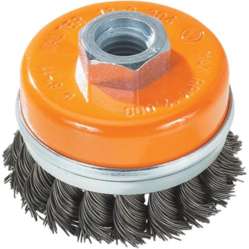 Brosse &agrave; fils nou&eacute;s torsad&eacute;s, 5" dia. x 5/8"-11 arbre Helyx Safety & Industrial Supplies
