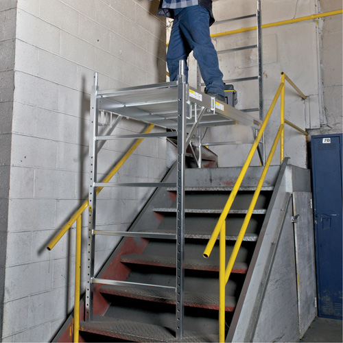 Mobile Work Scaffolding - Maxi Square Scaffolding, Aluminum Frame, 74" D x 75" H Helyx Safety & Industrial Supplies