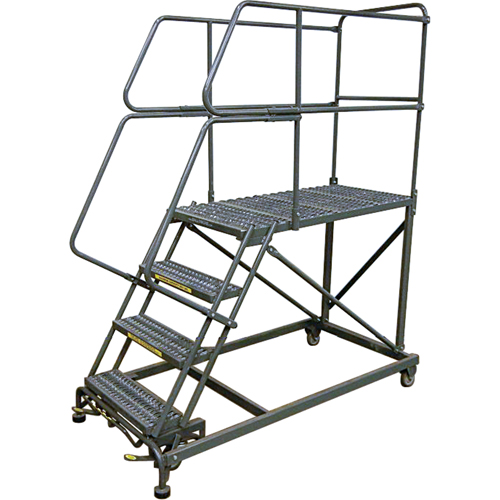 Plateformes de travail mobiles, Acier, 5 Marches, 50" ha, 36" p, 24" Marche, Stri&eacute; Helyx Safety & Industrial Supplies
