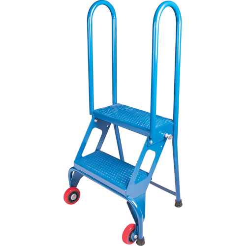 Portable Folding Ladder, 2 Steps, Perforated, 20" High Helyx Safety & Industrial Supplies